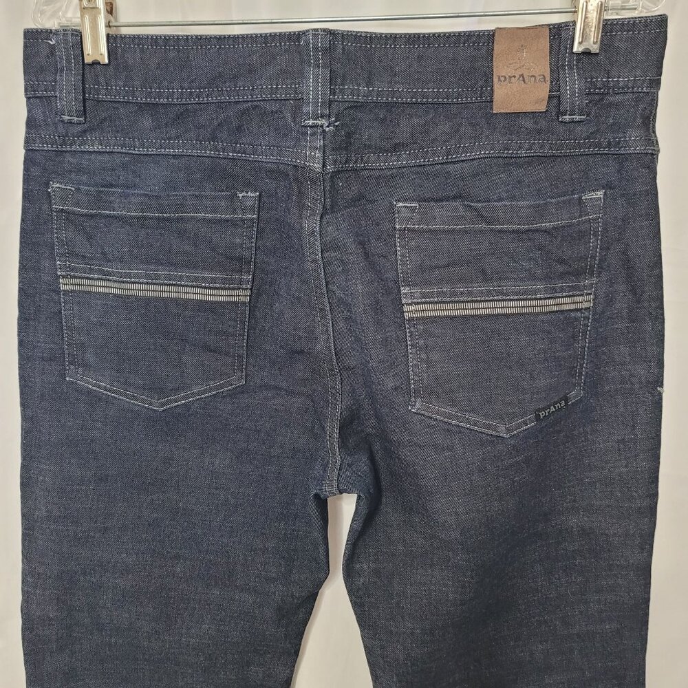 Prana Men's Slim Fit Dark Indigo Denim Jeans Size 33X30 - Picture 5 of 12